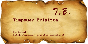Timpauer Brigitta névjegykártya